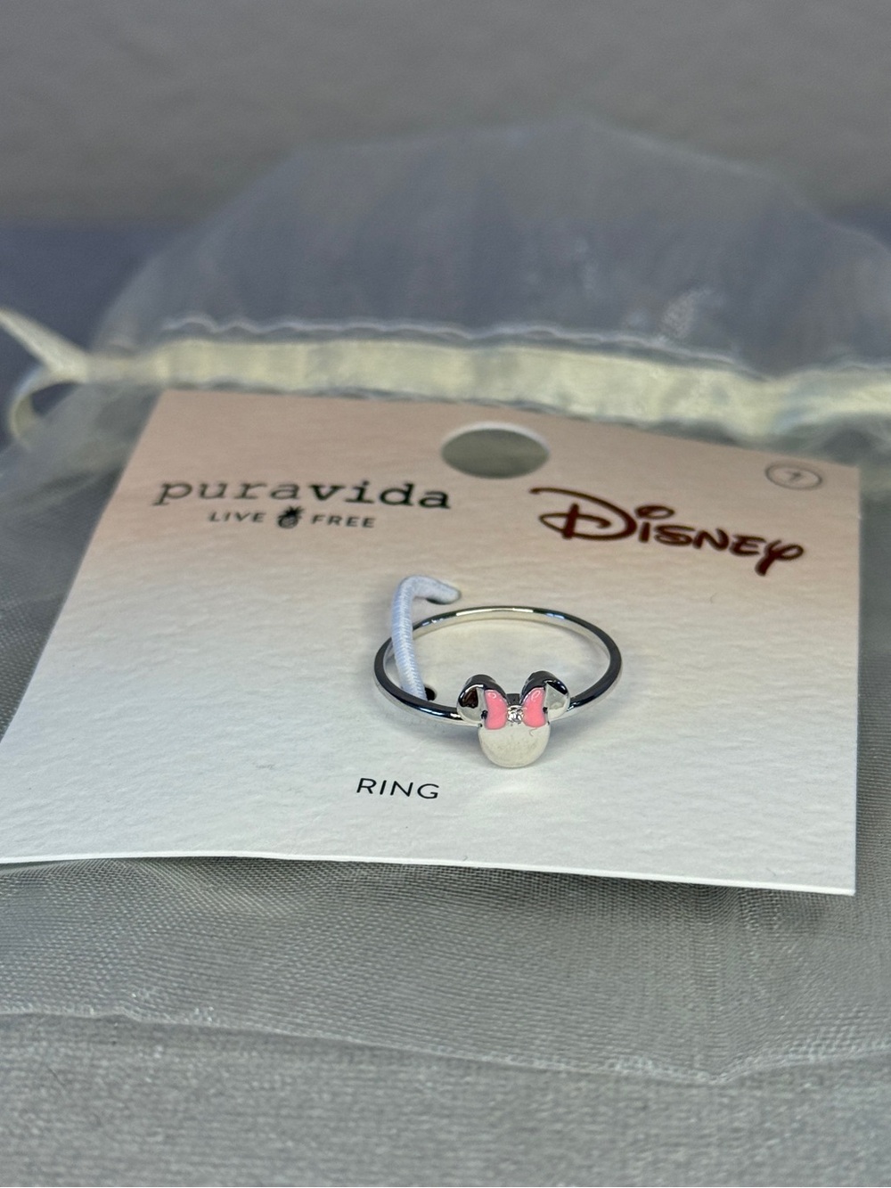 Pura Vida Disney Delicate Minnie Mouse Ring, Size 7 - Picture 12 of 16